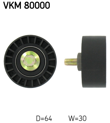 Deflection/Guide Pulley, timing belt - VKM 80000 SKF